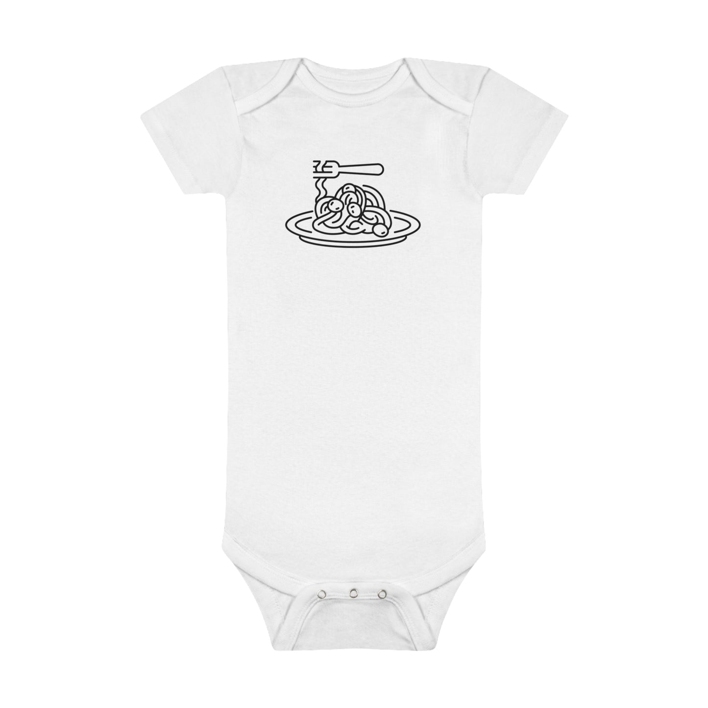 Spaghetti Dinner Print Baby Onesies