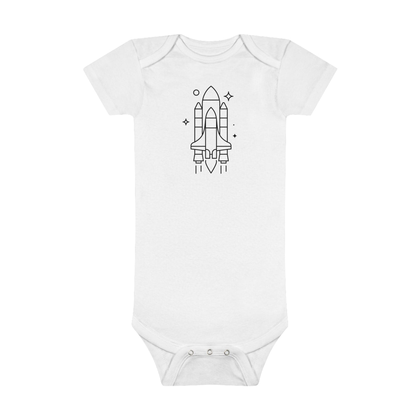 Rocket Ship Print Baby Onesies
