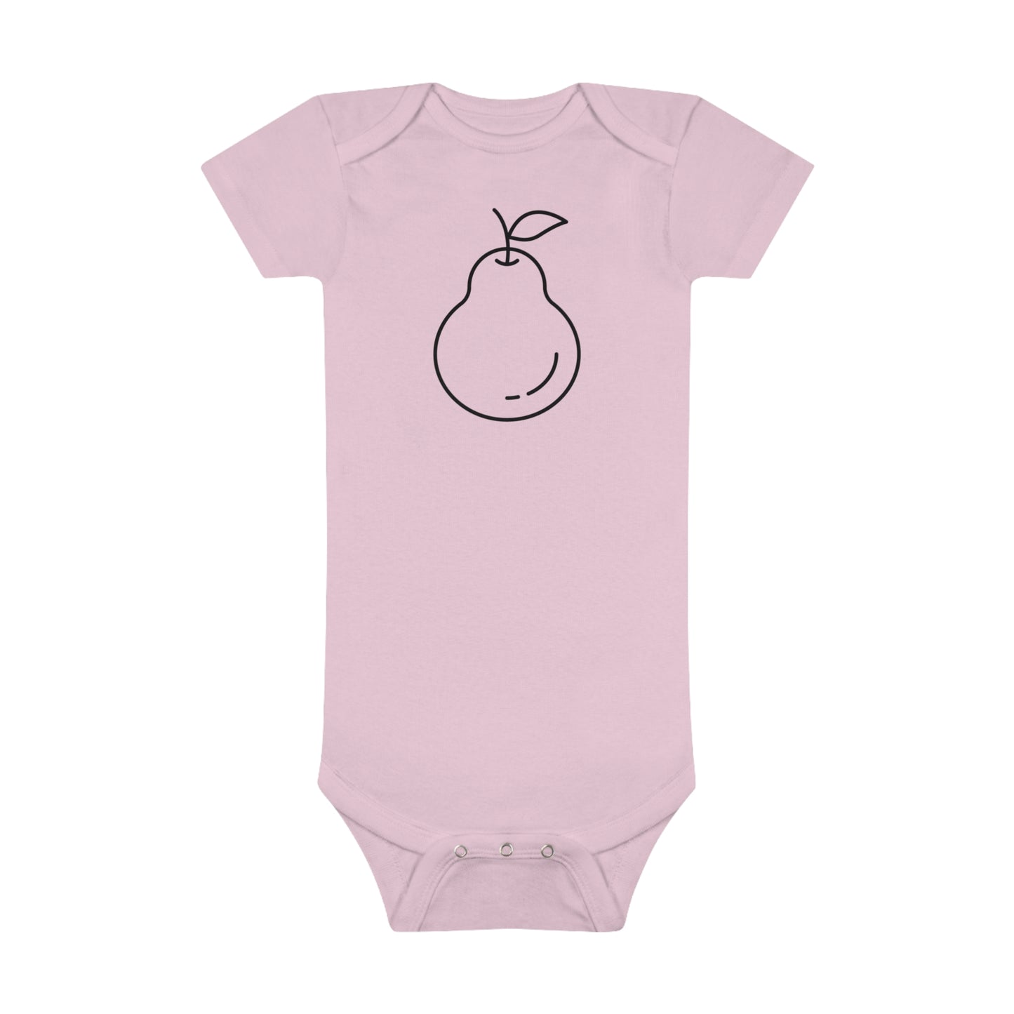 Smiling Pear Print Baby Onesies