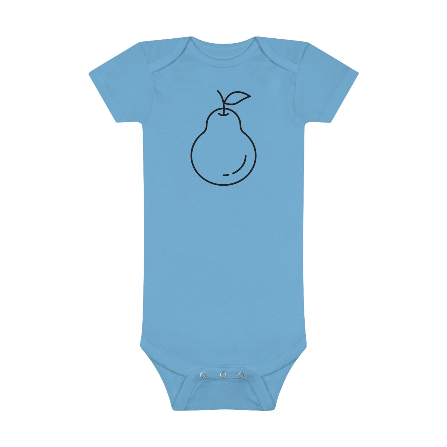 Smiling Pear Print Baby Onesies