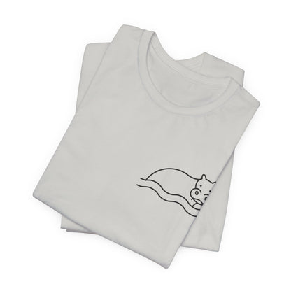 Hippo In Water Print Men & Women T-Shirt