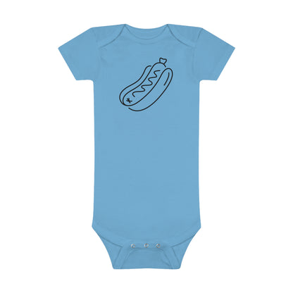 Tasty Hot Dog Print Baby Onesies