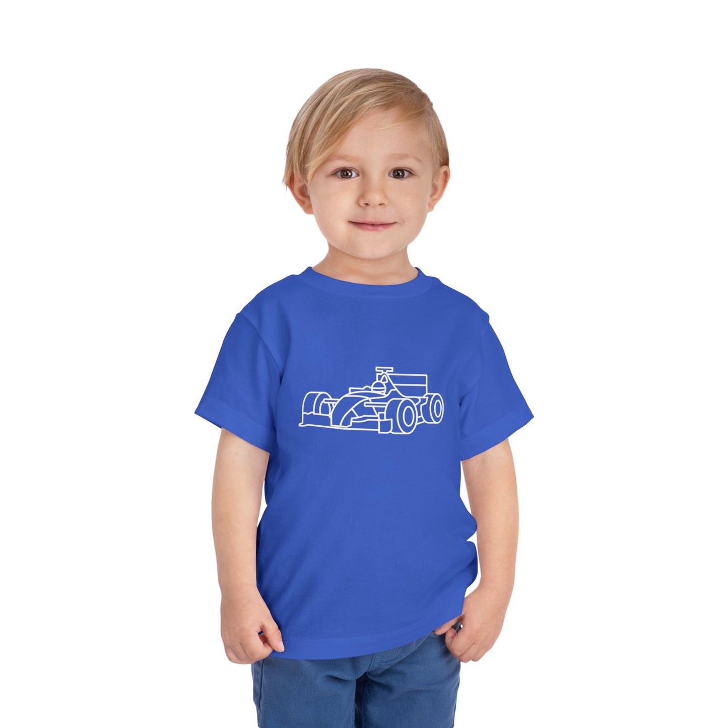 Zooming Race Car Print Kids T-Shirt