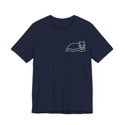 Hippo In Water Print Men & Women T-Shirt