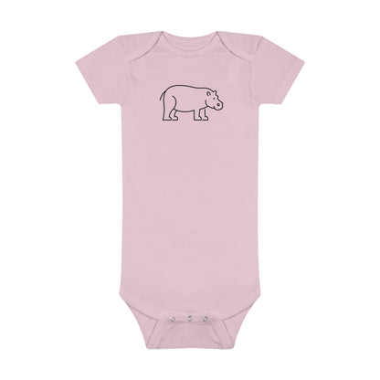 Standing Elephant Print Baby Onesies