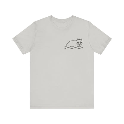 Hippo In Water Print Men & Women T-Shirt