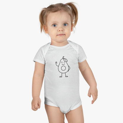 Happy Avocado Print Baby Onesies