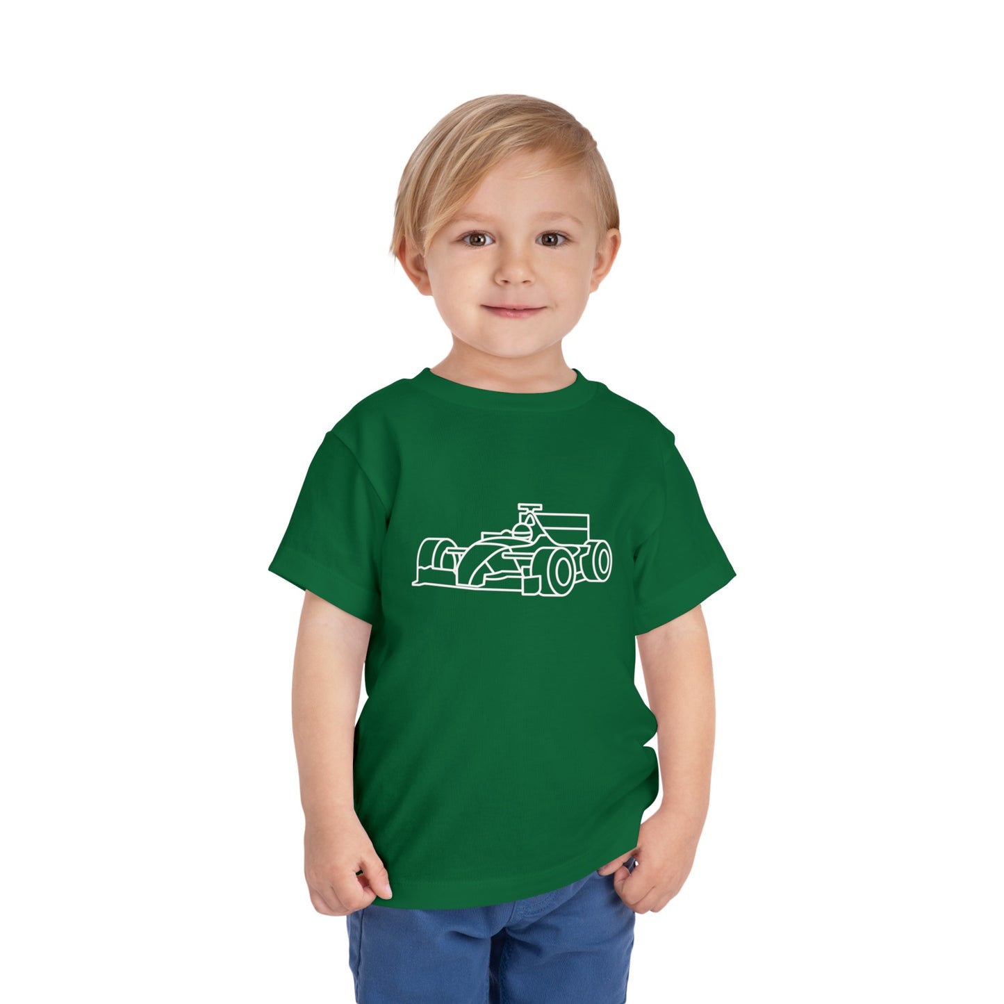 Zooming Race Car Print Kids T-Shirt