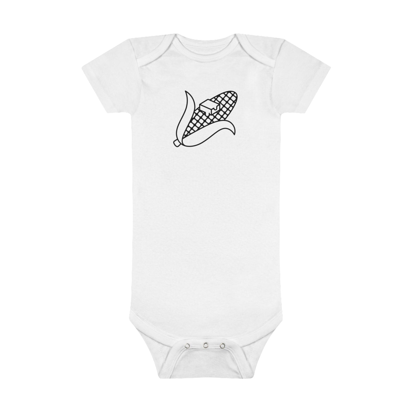 Buttery Corn Print Baby Onesies