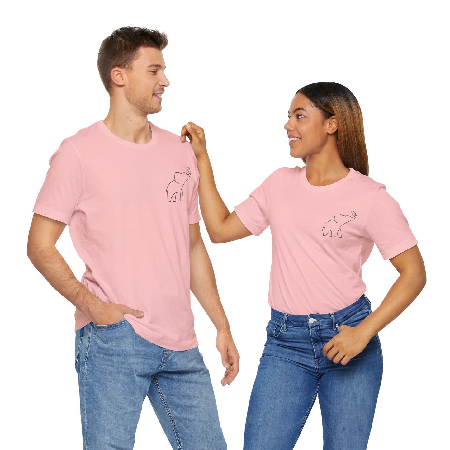 Elephant Print Men & Women T-Shirt
