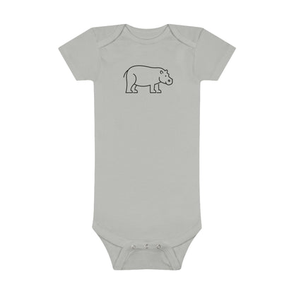 Standing Elephant Print Baby Onesies