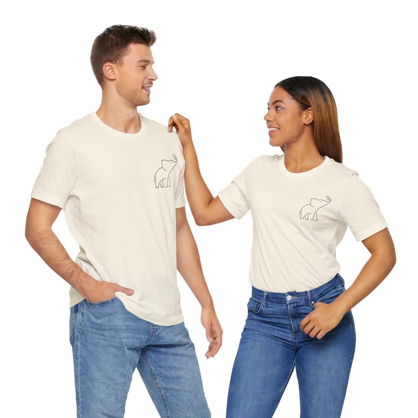 Elephant Print Men & Women T-Shirt