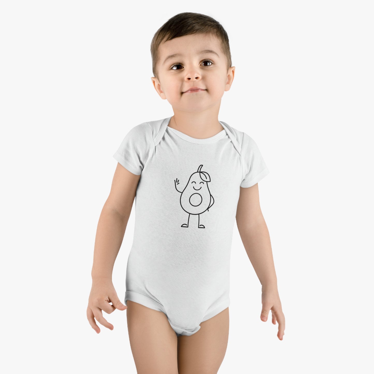 Happy Avocado Print Baby Onesies