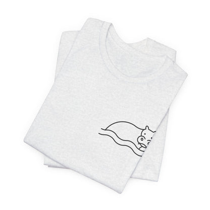 Hippo In Water Print Men & Women T-Shirt