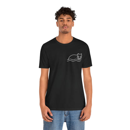 Hippo In Water Print Men & Women T-Shirt