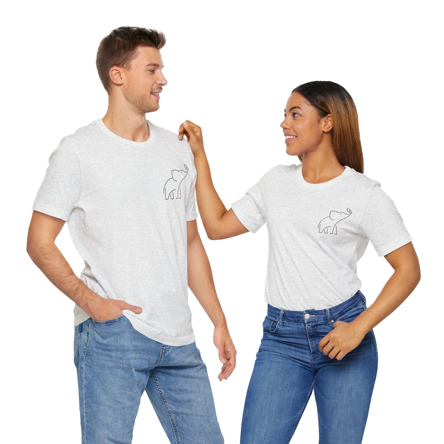 Elephant Print Men & Women T-Shirt