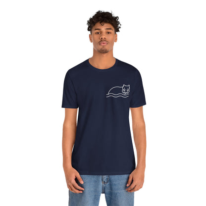 Hippo In Water Print Men & Women T-Shirt