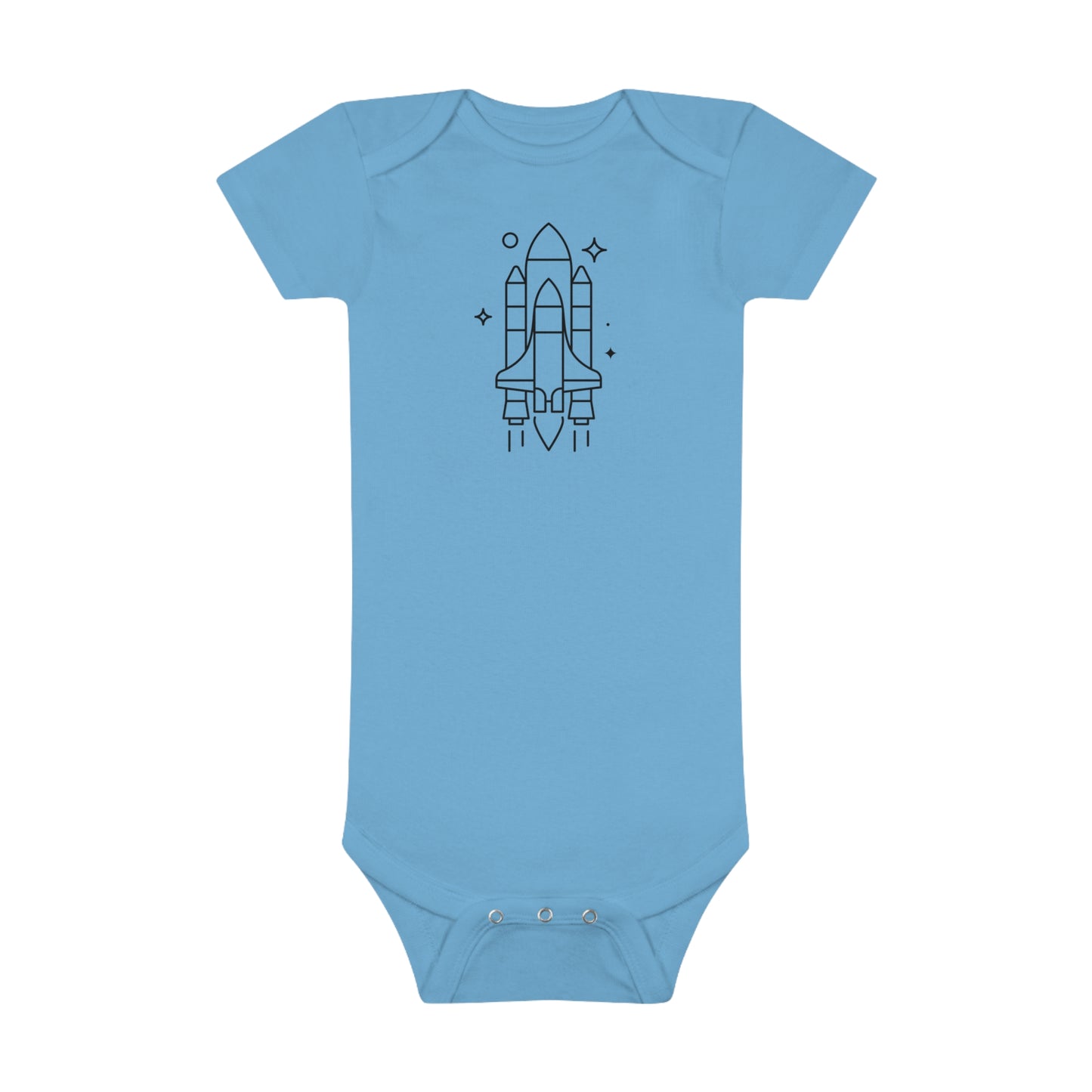Rocket  Ship Print Baby Onesies