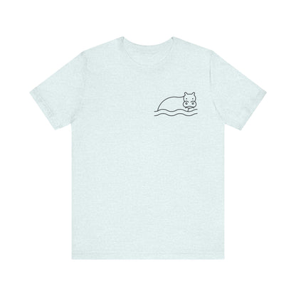 Hippo In Water Print Men & Women T-Shirt
