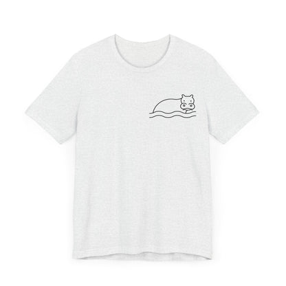 Hippo In Water Print Men & Women T-Shirt