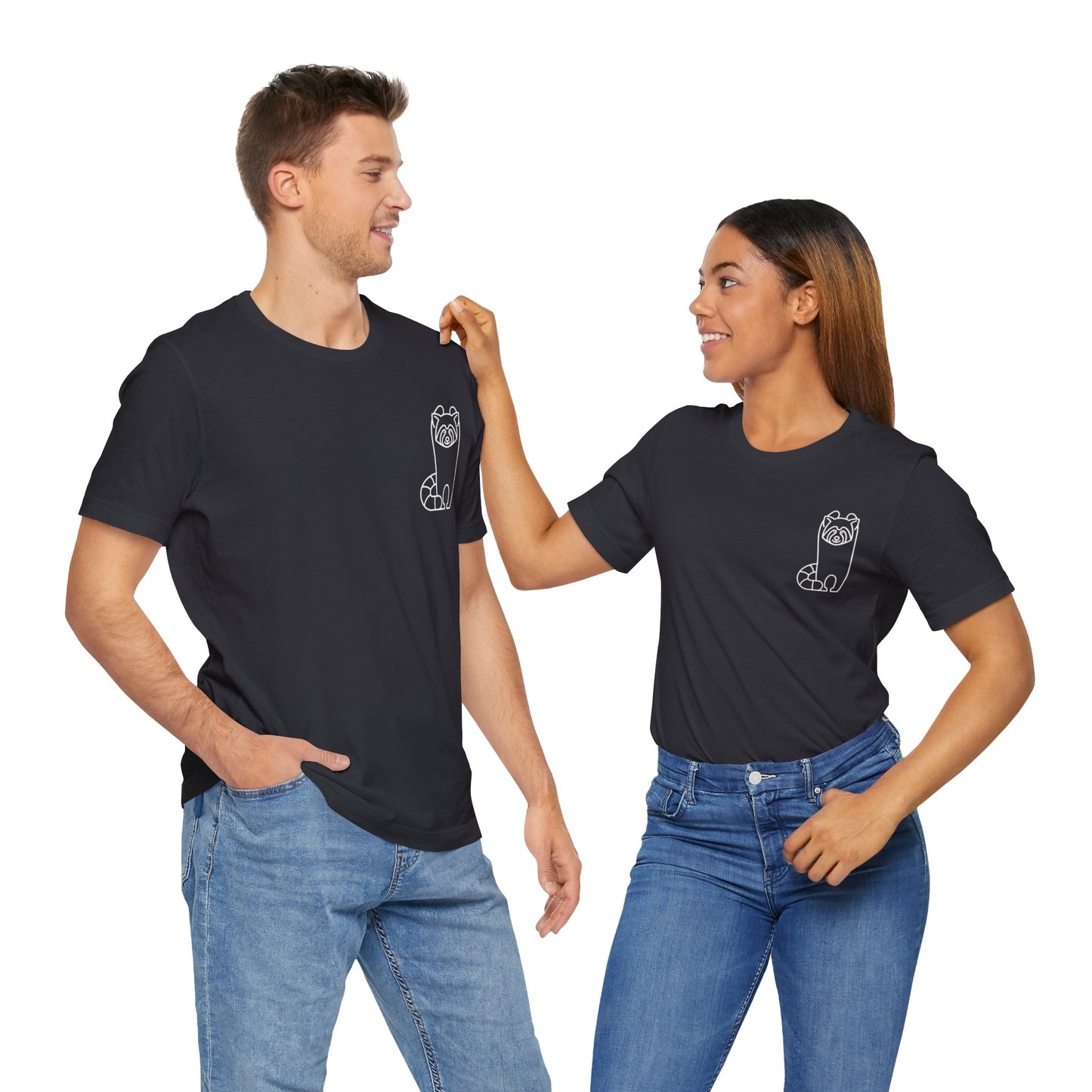 Standing Red Panda Print Men & Women T-Shirt