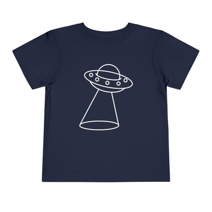 UFO with a Beam of Light Print Kids T-Shirt
