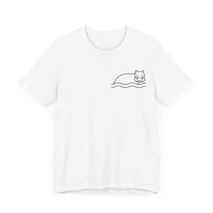 Hippo In Water Print Men & Women T-Shirt