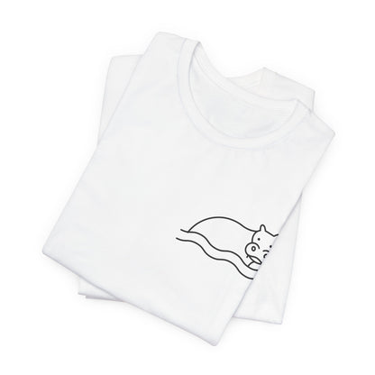 Hippo In Water Print Men & Women T-Shirt