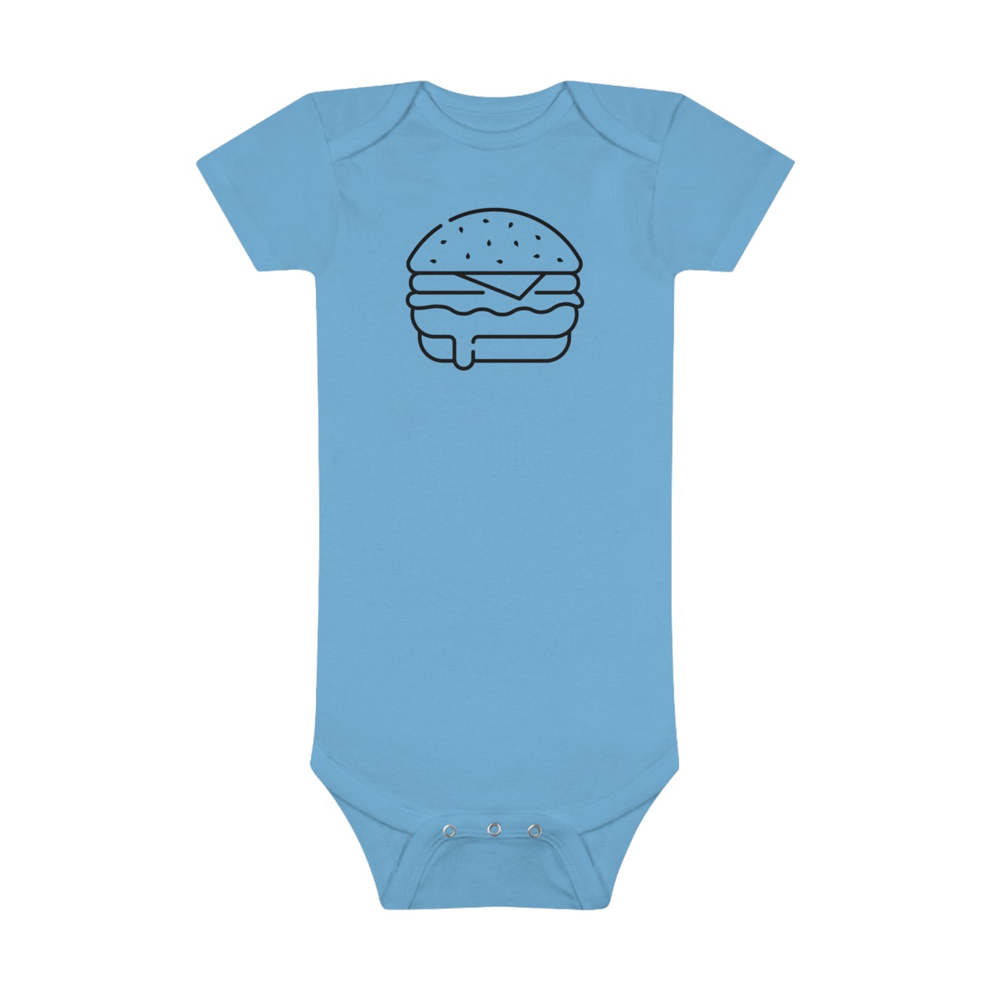 Yummy Burger Print Baby Onesies