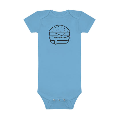 Yummy Burger Print Baby Onesies