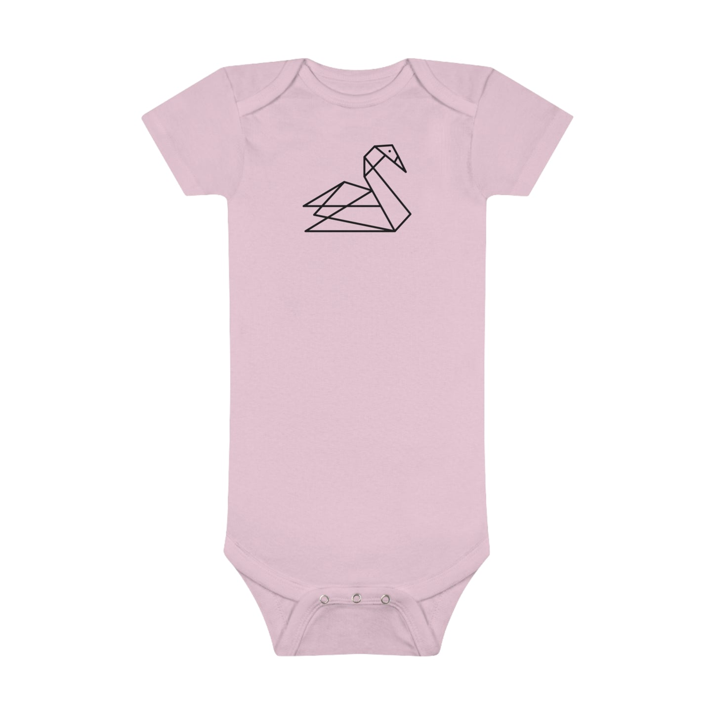 Origami Swan Print Baby Onesies