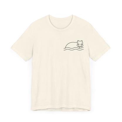 Hippo In Water Print Men & Women T-Shirt