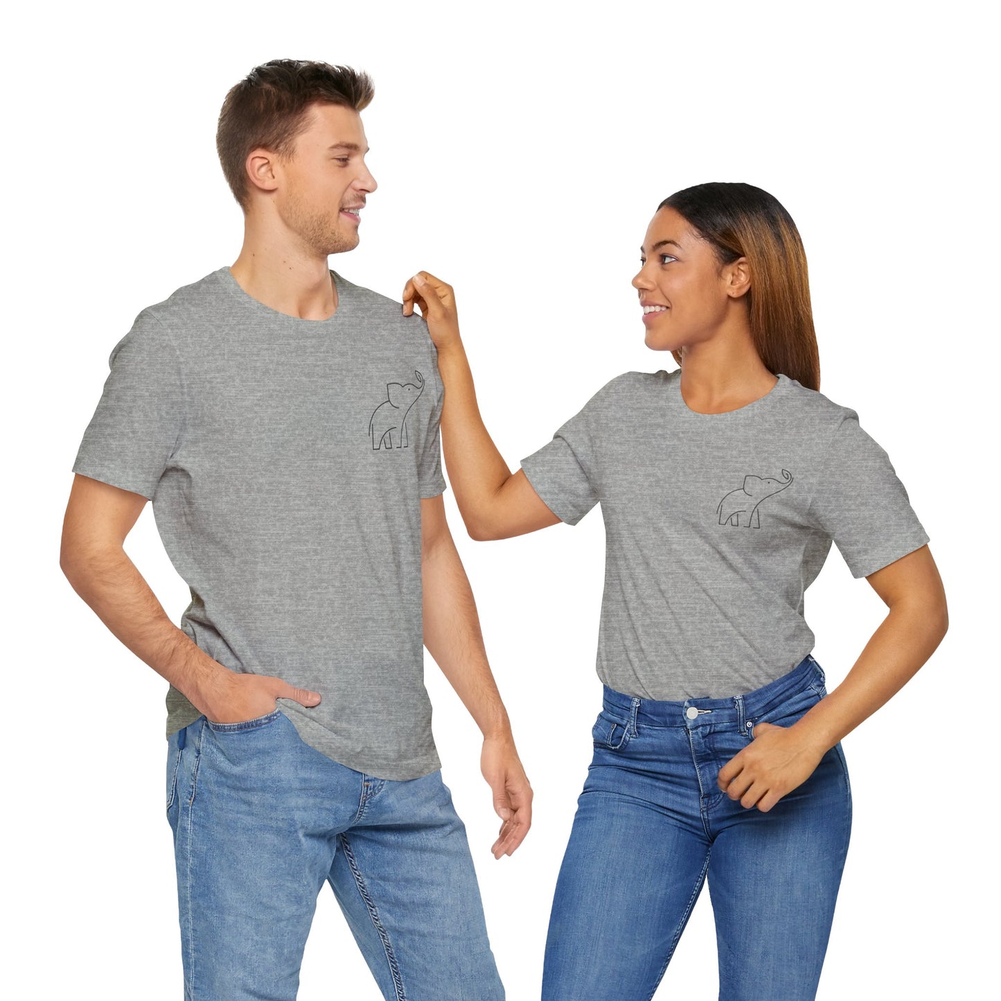 Elephant Print Men & Women T-Shirt