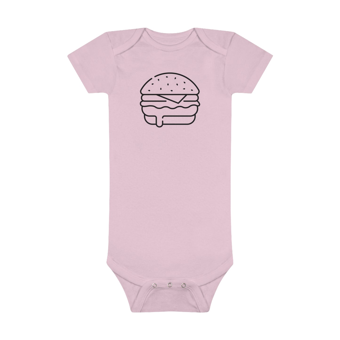 Yummy Burger Print Baby Onesies