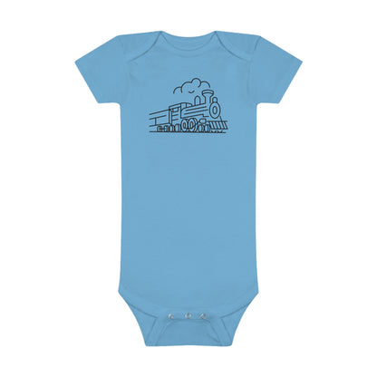 Choo-Choo Train Print Baby Onesies