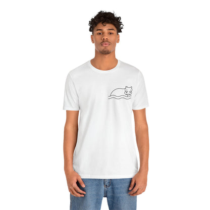 Hippo In Water Print Men & Women T-Shirt