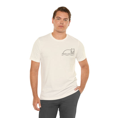 Hippo In Water Print Men & Women T-Shirt
