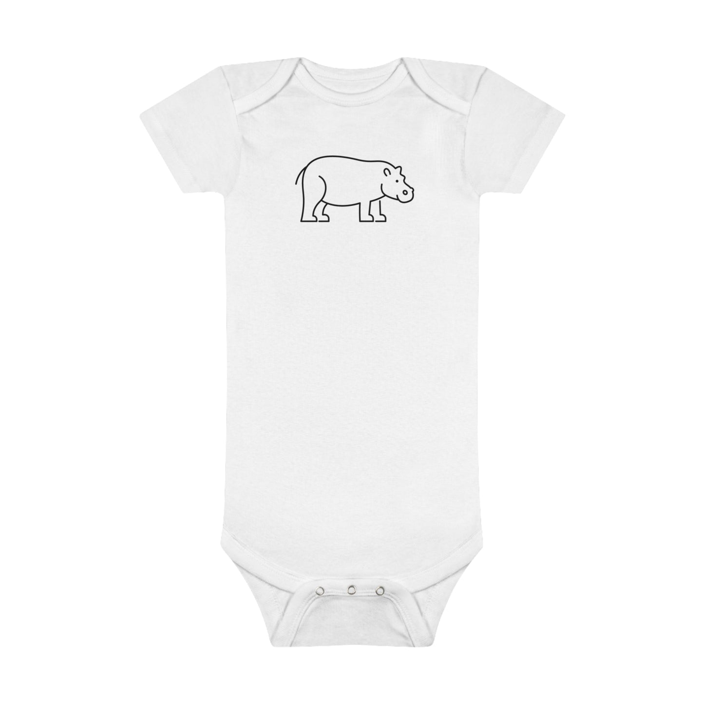 Standing Elephant Print Baby Onesies