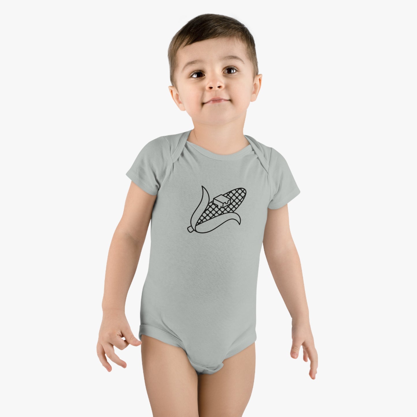 Buttery Corn Print Baby Onesies