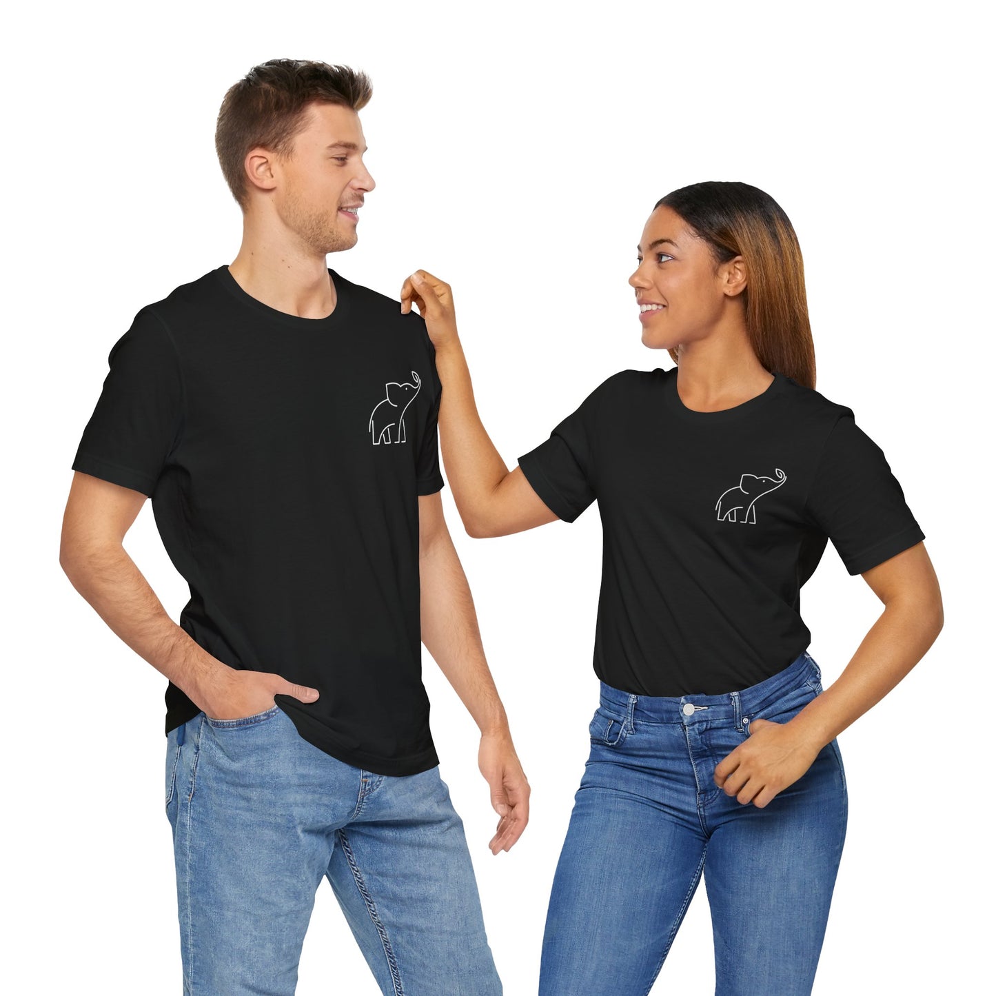 Elephant Print Men & Women T-Shirt
