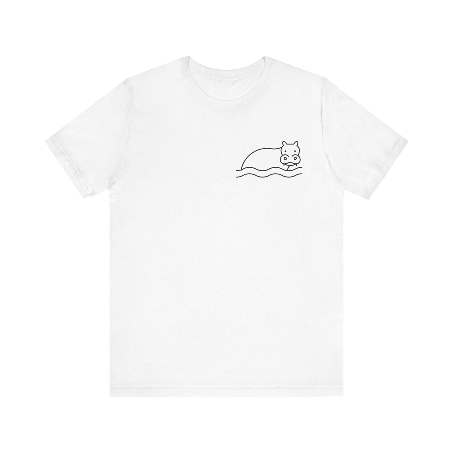 Hippo In Water Print Men & Women T-Shirt