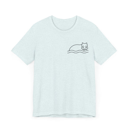 Hippo In Water Print Men & Women T-Shirt