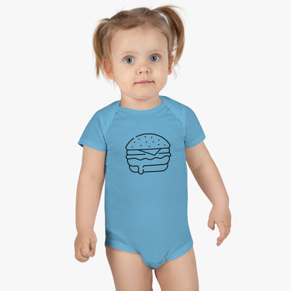 Yummy Burger Print Baby Onesies