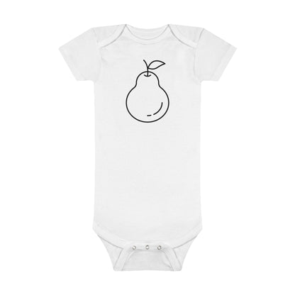 Smiling Pear Print Baby Onesies