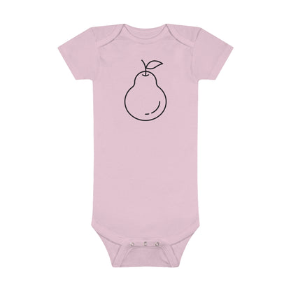 Smiling Pear Print Baby Onesies