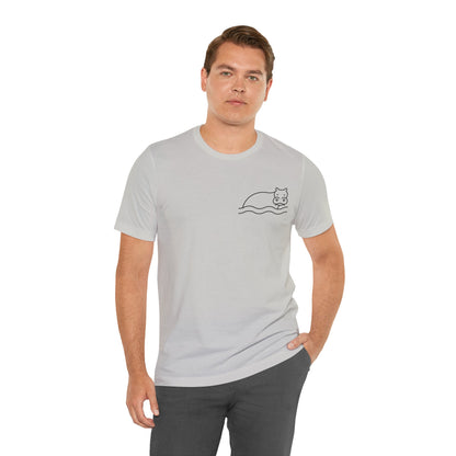 Hippo In Water Print Men & Women T-Shirt