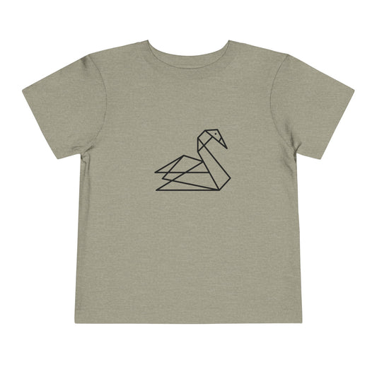 Origami Swan Print Toddlers T-Shirt