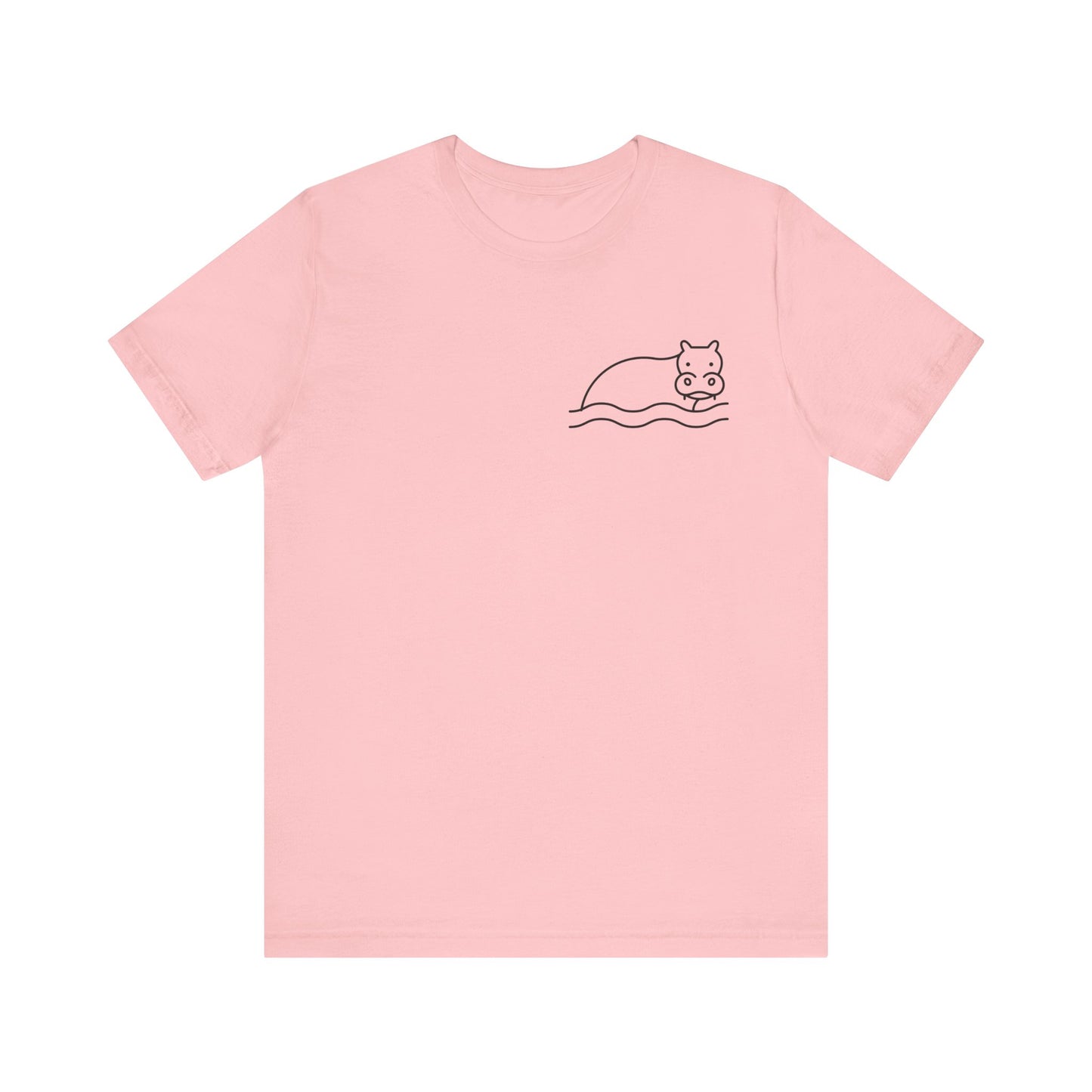 Hippo In Water Print Men & Women T-Shirt