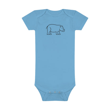 Standing Elephant Print Baby Onesies
