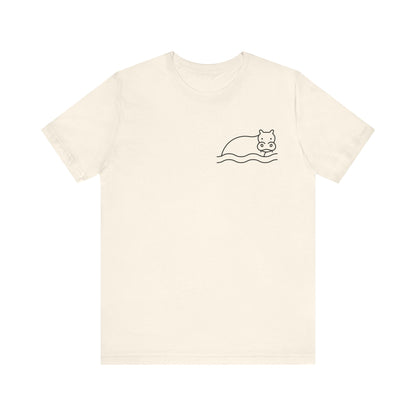 Hippo In Water Print Men & Women T-Shirt